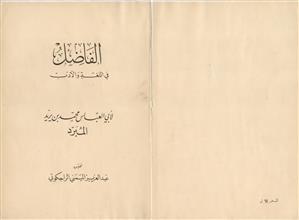 الفاضل في اللغة والأدب